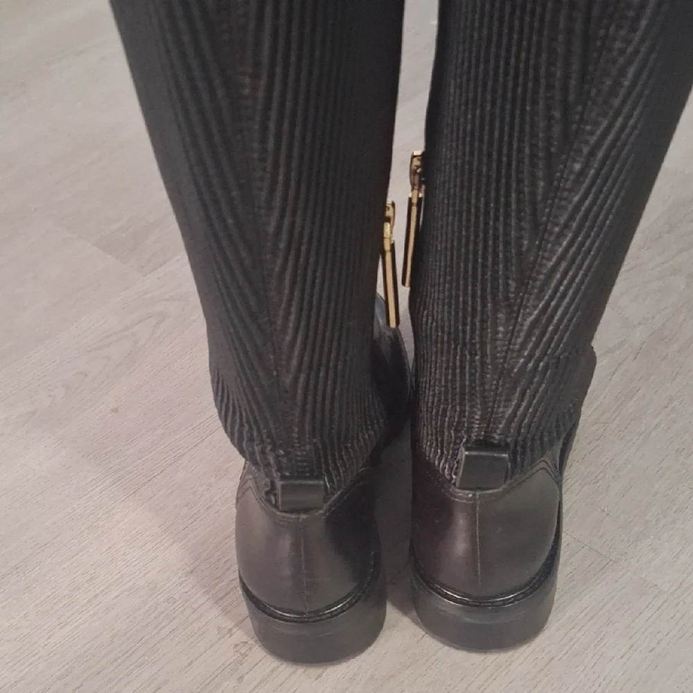 Louise Et Cie - Black Leather Lace Up Biker Boots